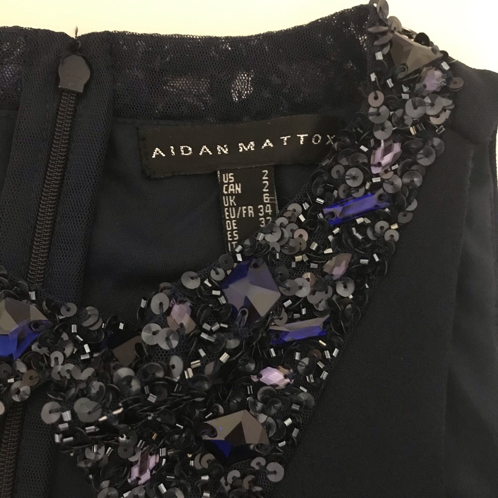 AIDAN MATTOX KEYHOLE EMBELLISHED FORMAL DRESS 1214 - Picture 6 of 7